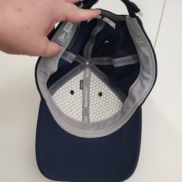 New Era Golf Navy Embroidered Cowboy Character Hat Adjustable Cap NEW - Picture 10 of 12